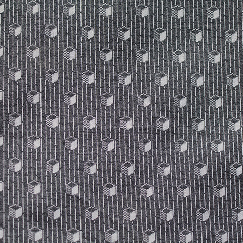 Grey Vertical-Line Jacquard, Poly-Viscose