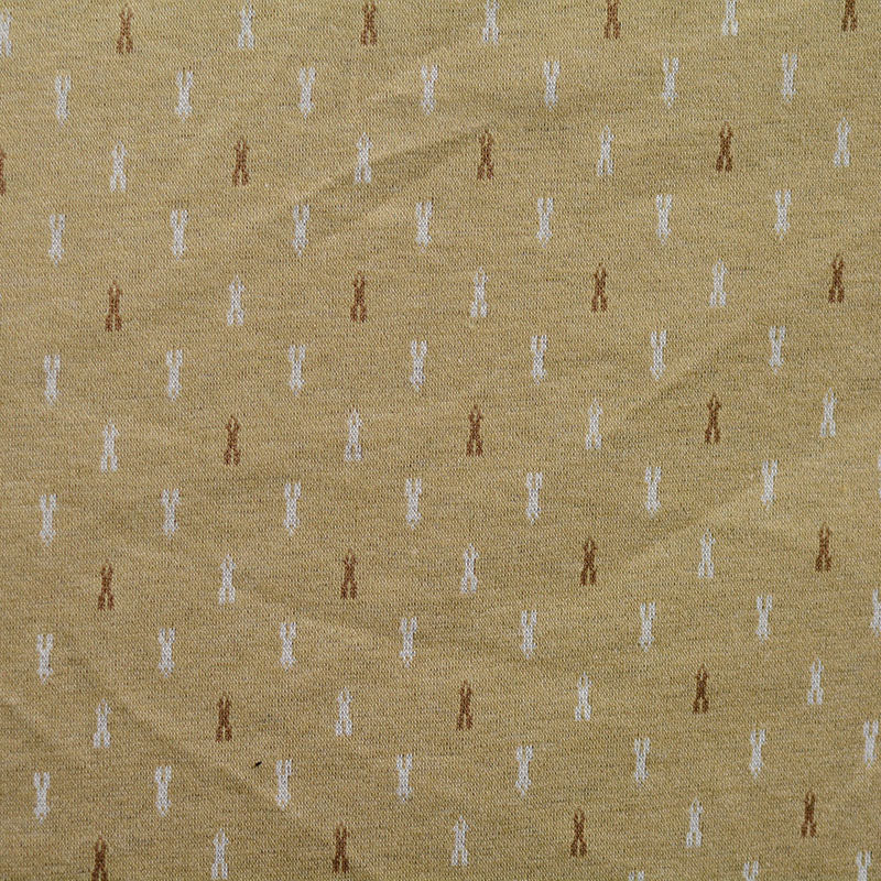 White Abstract Jacquard, Poly-Viscose, 150 cm, ref EF-4372