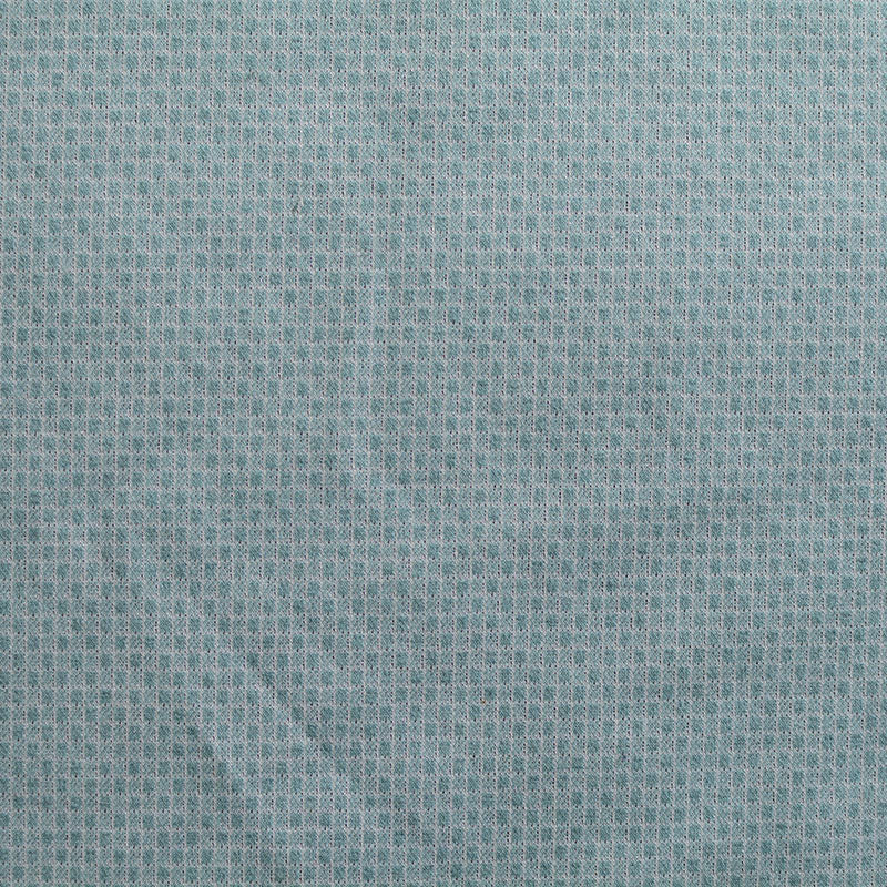 Teal Grid Jacquard, Poly-Viscose