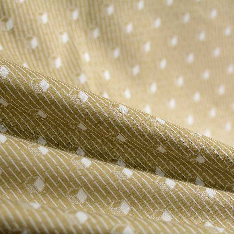 White Vertical-Stripe Jacquard, Poly-Viscose