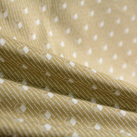 White Vertical-Stripe Jacquard, Poly-Viscose