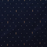 Jacquard Polyester Viscose Stretch Knit Fabric, 150 cm — Navy