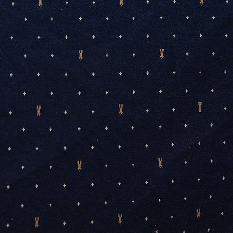 Jacquard Polyester Viscose Stretch Knit Fabric, 150 cm — Navy, ref EF-4381