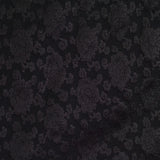 Black Tone-on-Tone Floral Jacquard, Poly-Viscose