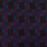 Plaid Polyester Viscose Stretch Knit Fabric, 150 cm — Black