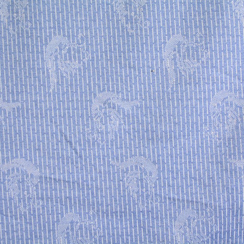 Light Blue Stripes Jacquard, Poly-Viscose