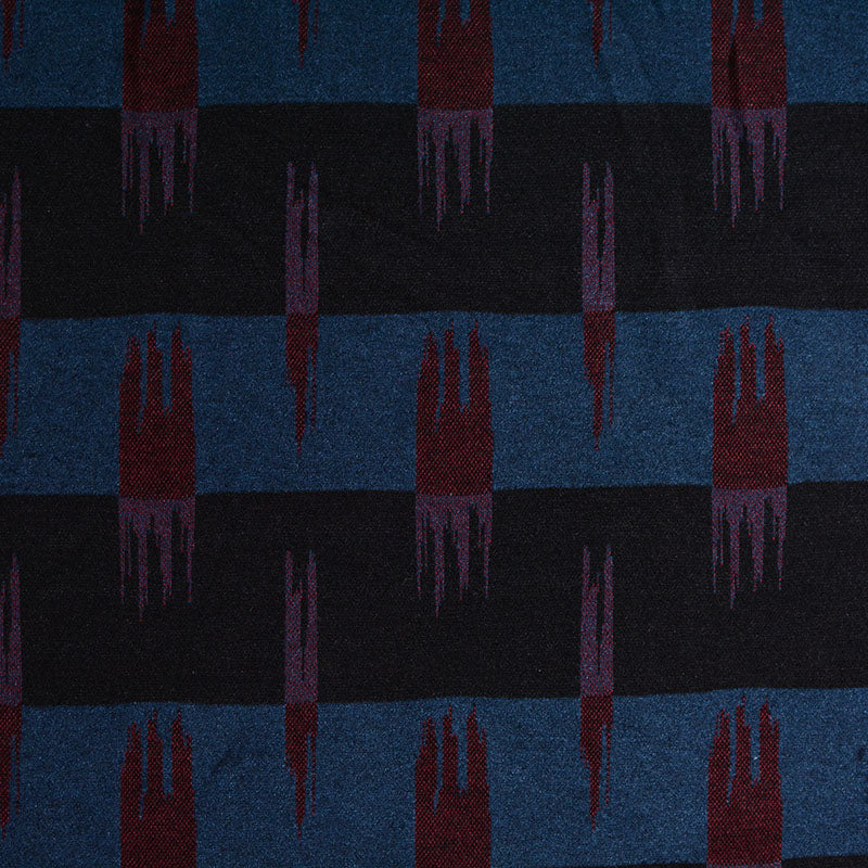 Red Abstract Jacquard, Poly-Viscose, 150 cm, ref EF-4417