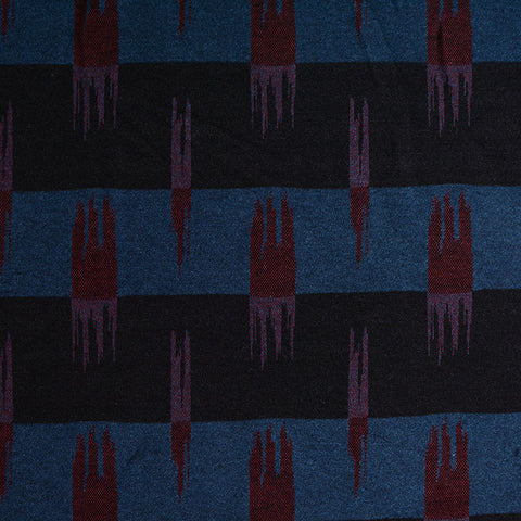 Red Abstract Jacquard, Poly-Viscose, 150 cm, ref EF-4417