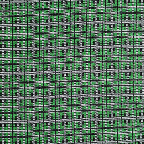 Green Check Jacquard, Poly-Viscose