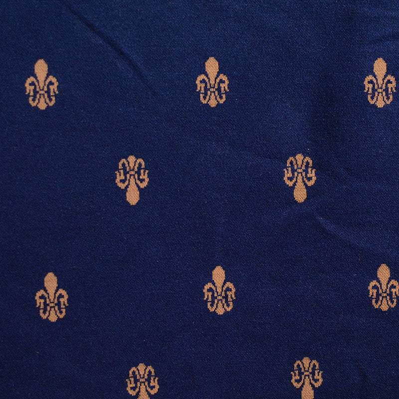 Jacquard Polyester Viscose Stretch Knit Fabric, 150 cm — Navy, ref EF-4442