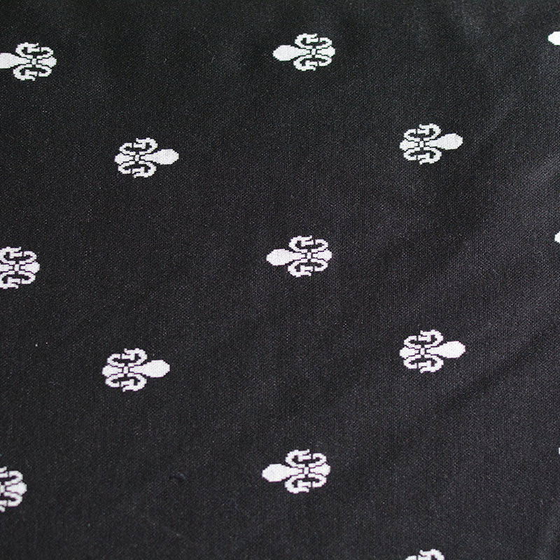 Jacquard Polyester Viscose Stretch Knit Fabric, 150 cm — Black, ref EF-4444