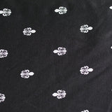 Jacquard Polyester Viscose Stretch Knit Fabric, 150 cm — Black