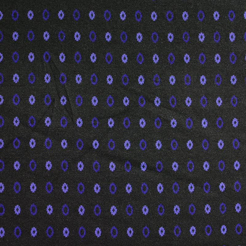 Jacquard Polyester Viscose Stretch Knit Fabric, 150 cm — Black, ref EF-4455