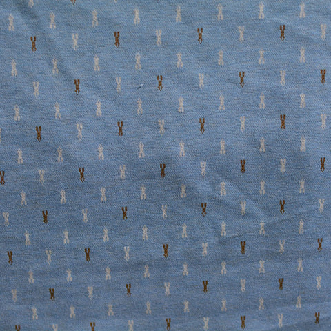 Jacquard Polyester Viscose Stretch Knit Fabric, 150 cm — Blue