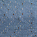 Jacquard Polyester Viscose Stretch Knit Fabric, 150 cm — Blue — texture