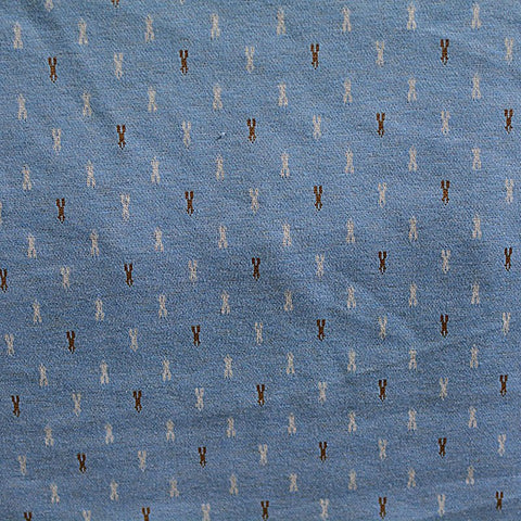 Jacquard Polyester Viscose Stretch Knit Fabric, 150 cm — Blue