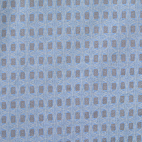 Light Blue Geometric-Square Jacquard, Poly-Viscose