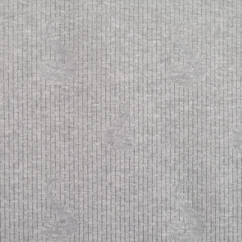 Grey Tone-on-Tone Leaf Jacquard, Poly-Viscose