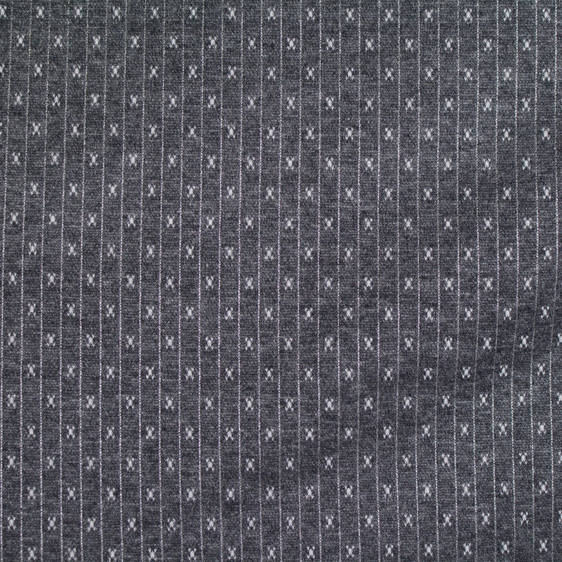 Dark Grey Vertical-Line Jacquard, Poly-Viscose, 150 cm, ref EF-4519