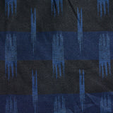 Dark Blue Abstract Jacquard, Poly-Viscose