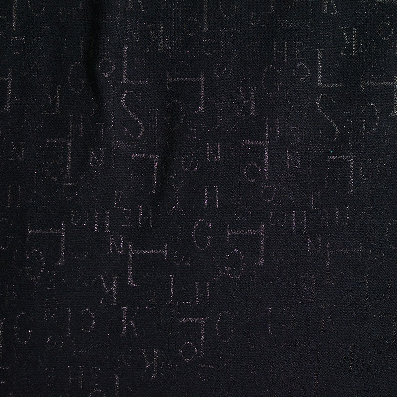 Black Tone-on-Tone Jacquard, Poly-Viscose, 150 cm, ref EF-4530
