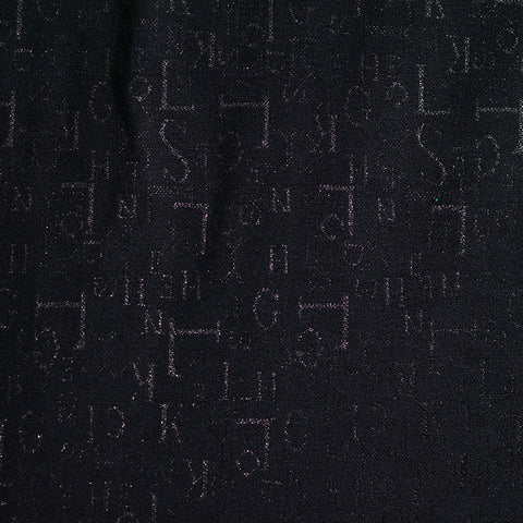 Black Tone-on-Tone Jacquard, Poly-Viscose, 150 cm, ref EF-4530