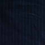 Blue Vertical-Stripe Jacquard, Poly-Viscose