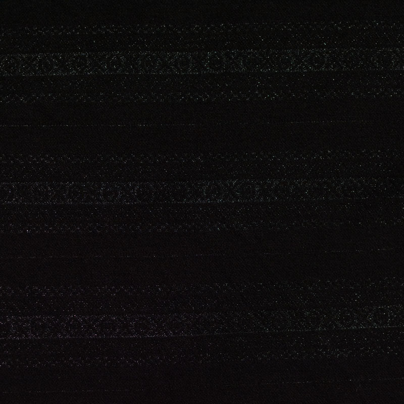 Black Horizontal-Stripe Jacquard, Poly-Viscose, 150 cm, ref EF-4556