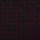 Dark Red Check Jacquard, Poly-Viscose