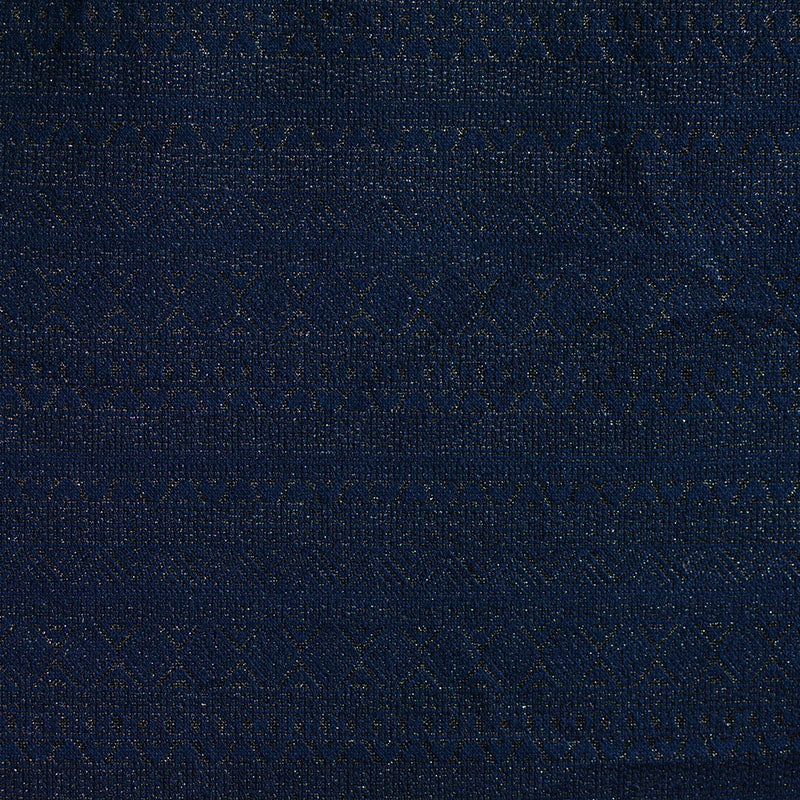 Dark Blue Flecks Jacquard, Poly-Viscose