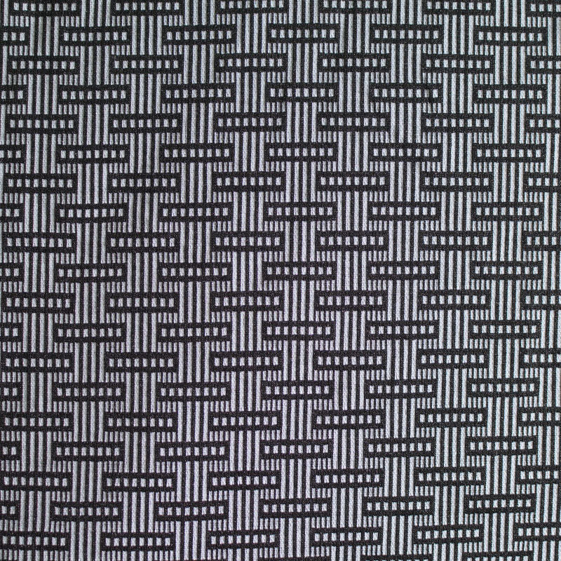 Black Geometric Jacquard, Poly-Viscose, 150 cm, ref EF-4583