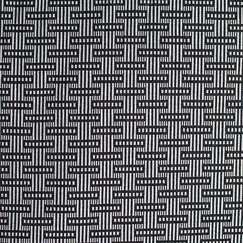 Black Geometric Jacquard, Poly-Viscose, 150 cm, ref EF-4583