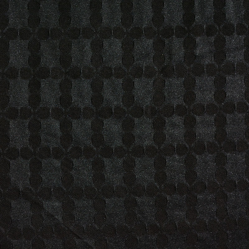 Black Tone-on-Tone Jacquard, Poly-Viscose, 150 cm, ref EF-4592