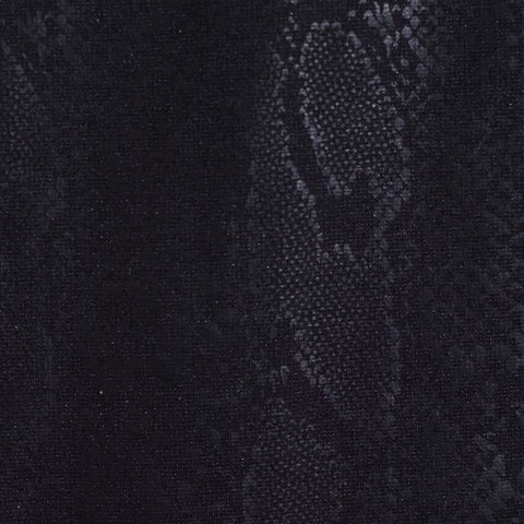 Black Tone-on-Tone Snakeskin Knit, Poly-Viscose