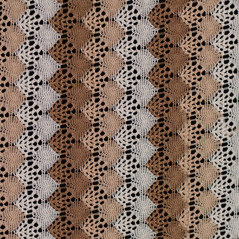 Cream Diamond Jacquard, Polyester, 150 gsm
