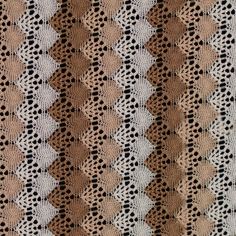 Cream Diamond Jacquard, Polyester, 150 gsm