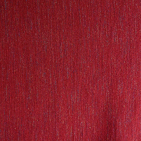 Deep Red Marl Jersey Knit, Poly-Viscose, 128 gsm