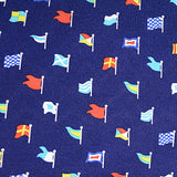 Printed Polyester Stretch Jersey Knit Fabric, 150 gsm, 150 cm — Navy — texture