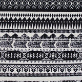 Black Horizontal-Band Knit, Polyester