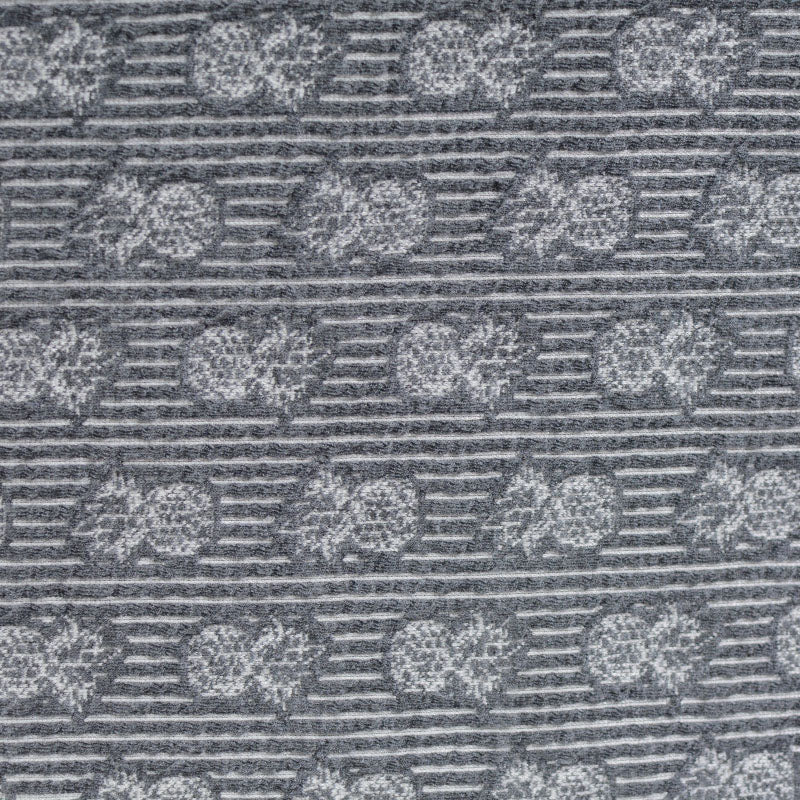 Grey Horizontal-Stripe Jacquard, Polyester