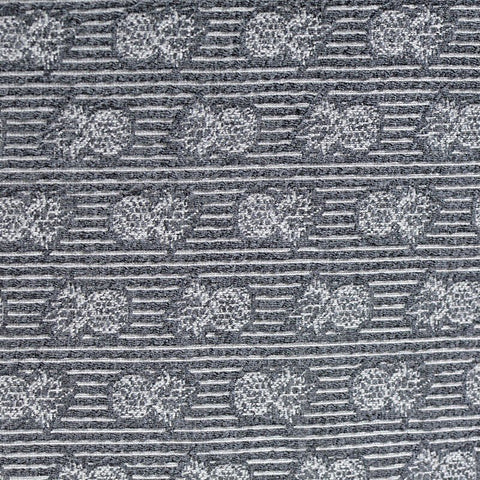 Grey Horizontal-Stripe Jacquard, Polyester