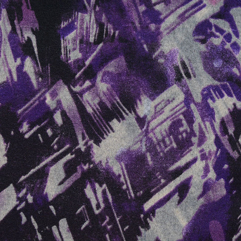 Purple Abstract-Brushstroke Knit, Polyester