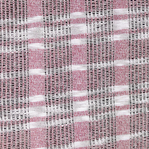 Pink Check Knit, Poly-Viscose