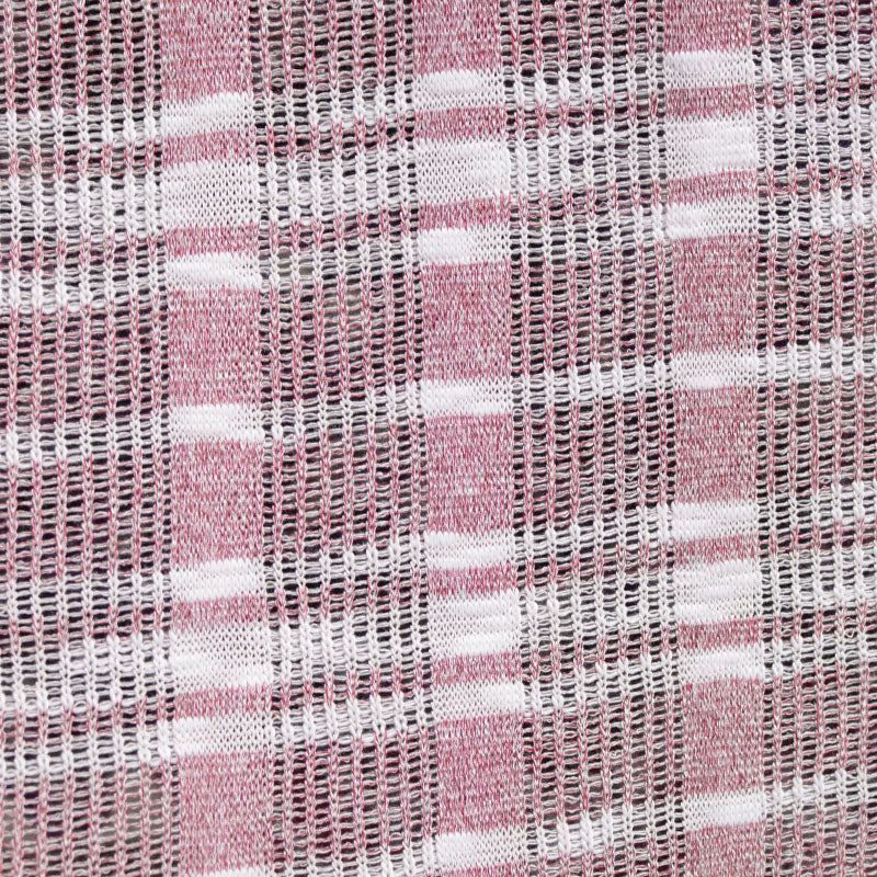 Pink Check Knit, Poly-Viscose