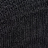 Brushed Nylon Stretch Chunky Knit Fabric, 220 gsm, 155 cm — Black