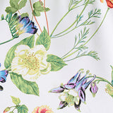 White Floral Scuba Knit, Polyester — texture