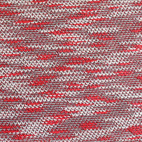 Red Marl Chunky Knit, Viscose-Poly, 208 gsm, 160 cm, ref EF-4758