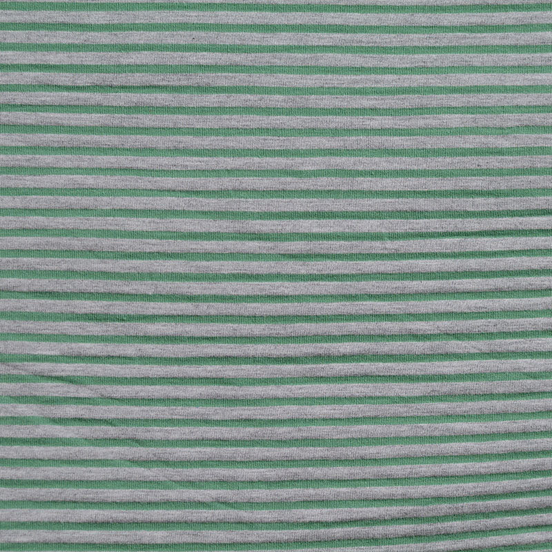 Light Green Stripe Knit, Poly-Viscose