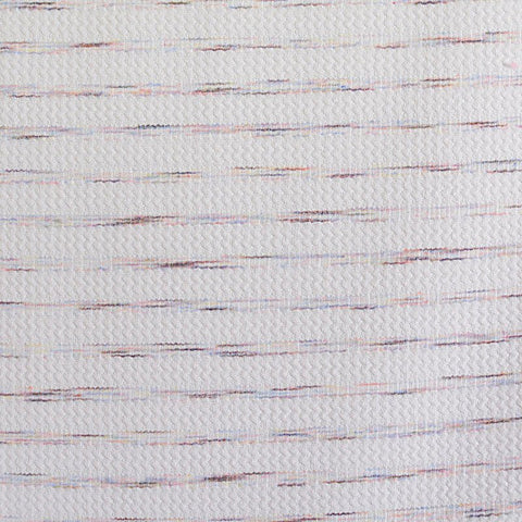White Horizontal-Stripe Jacquard, Poly-Viscose
