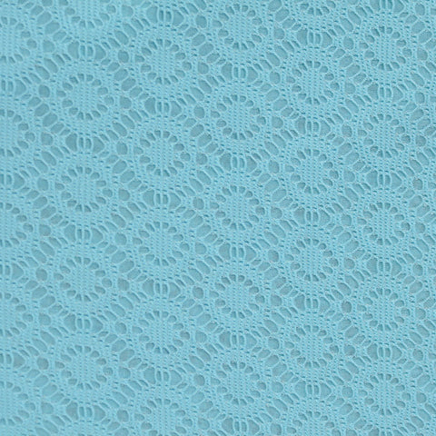 Jacquard Polyester Stretch Knit Fabric, 170 gsm, 165 cm — Blue